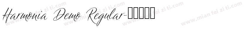 Harmonia Demo Regular字体转换